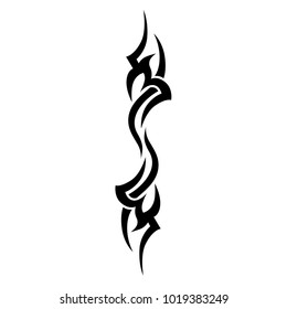 Tattoo tribal vector design. Simple logo. Individual designer isolated element for decorating the body of women, men and girls arm, leg and other body parts. Abstract illustration.