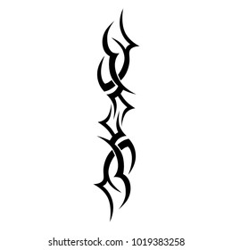 Tattoo tribal vector design. Simple logo. Individual designer isolated element for decorating the body of women, men and girls arm, leg and other body parts. Abstract illustration.