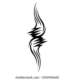 Tattoo tribal vector design. Simple logo. Individual designer isolated element for decorating the body of women, men and girls arm, leg and other body parts. Abstract illustration.