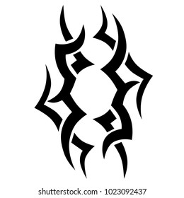 Tattoo tribal vector design. Simple logo. Individual designer isolated element for decorating the body of women, men and girls arm, leg and other body parts. Abstract illustration.
