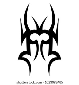 Tattoo tribal vector design. Simple logo. Individual designer isolated element for decorating the body of women, men and girls arm, leg and other body parts. Abstract illustration.