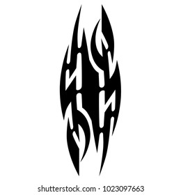 Tattoo tribal vector design. Simple logo. Individual designer isolated element for decorating the body of women, men and girls arm, leg and other body parts. Abstract illustration.