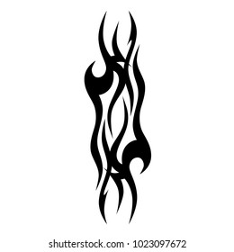 Tattoo tribal vector design. Simple logo. Individual designer isolated element for decorating the body of women, men and girls arm, leg and other body parts. Abstract illustration.