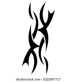 Tattoo tribal vector design. Simple logo. Individual designer isolated element for decorating the body of women, men and girls arm, leg and other body parts. Abstract illustration.
