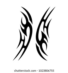 Tattoo tribal vector design. Simple logo. Individual designer isolated element for decorating the body of women, men and girls arm, leg and other body parts. Abstract illustration.