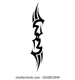 Tattoo tribal vector design. Simple logo. Individual designer isolated element for decorating the body of women, men and girls arm, leg and other body parts. Abstract illustration.