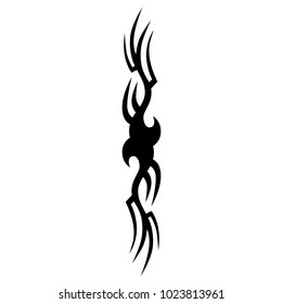 Tattoo tribal vector design. Simple logo. Individual designer isolated element for decorating the body of women, men and girls arm, leg and other body parts. Abstract illustration.