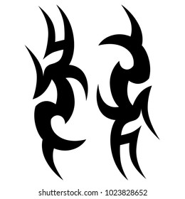 Tattoo tribal vector design. Simple logo. Individual designer isolated element for decorating the body of women, men and girls arm, leg and other body parts. Abstract illustration.