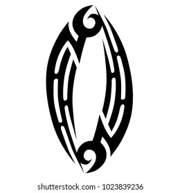 Tattoo tribal vector design. Simple logo. Individual designer isolated element for decorating the body of women, men and girls arm, leg and other body parts. Abstract illustration.