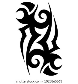 Tattoo tribal vector design. Simple logo. Individual designer isolated element for decorating the body of women, men and girls arm, leg and other body parts. Abstract illustration.