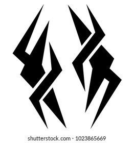 Tattoo tribal vector design. Simple logo. Individual designer isolated element for decorating the body of women, men and girls arm, leg and other body parts. Abstract illustration.