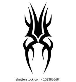 Tattoo tribal vector design. Simple logo. Individual designer isolated element for decorating the body of women, men and girls arm, leg and other body parts. Abstract illustration.