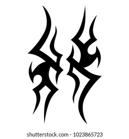 Tattoo tribal vector design. Simple logo. Individual designer isolated element for decorating the body of women, men and girls arm, leg and other body parts. Abstract illustration.