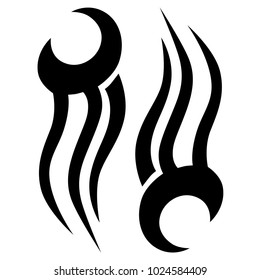 Tattoo tribal vector design. Simple logo. Individual designer isolated element for decorating the body of women, men and girls arm, leg and other body parts. Abstract illustration.