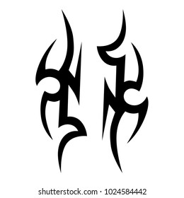 Tattoo tribal vector design. Simple logo. Individual designer isolated element for decorating the body of women, men and girls arm, leg and other body parts. Abstract illustration.