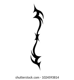 Tattoo tribal vector design. Simple logo. Individual designer isolated element for decorating the body of women, men and girls arm, leg and other body parts. Abstract illustration.