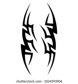 Tattoo tribal vector design. Simple  symbol. Design for men, woman and girl. Abstract  pattern.