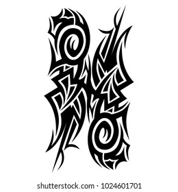Tattoo tribal vector design. Simple  symbol. Design for men, women and girl. Abstract pattern.