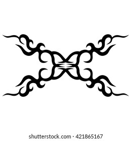 Tattoo tribal  vector design. Simple logo. Individual designer isolated element for decorating the body of women and girls waist, back and stomach and other body parts. Abstract illustration