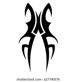 Tattoo tribal vector design. Simple logo. Individual designer isolated element for decorating the body of women, men and girls arm, leg and other body parts. Abstract illustration.