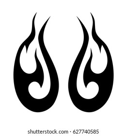 Tattoo tribal vector design. Simple logo. Individual designer isolated element for decorating the body of women, men and girls arm, leg and other body parts. Abstract illustration.