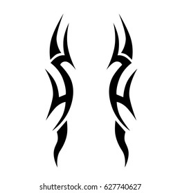Tattoo tribal vector design. Simple logo. Individual designer isolated element for decorating the body of women, men and girls arm, leg and other body parts. Abstract illustration.