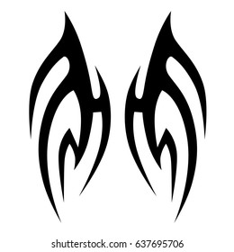 Tattoo tribal vector design. Simple logo. Individual designer isolated element for decorating the body of women, men and girls arm, leg and other body parts. Abstract illustration.