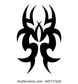 Tattoo tribal vector design. Simple logo. Individual designer isolated element for decorating the body of women, men and girls arm, leg and other body parts. Abstract illustration.