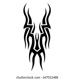 Tattoo tribal vector design. Simple logo. Individual designer isolated element for decorating the body of women, men and girls arm, leg and other body parts. Abstract illustration.