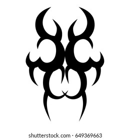 Tattoo tribal vector design. Simple logo. Individual designer isolated element for decorating the body of women, men and girls arm, leg and other body parts. Abstract illustration.
