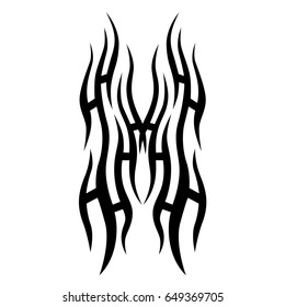 Tattoo tribal vector design. Simple logo. Individual designer isolated element for decorating the body of women, men and girls arm, leg and other body parts. Abstract illustration.