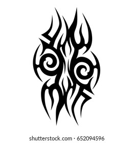Tattoo tribal vector design. Simple logo. Individual designer isolated element for decorating the body of women, men and girls arm, leg and other body parts. Abstract illustration.