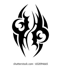 Tattoo tribal vector design. Simple logo. Individual designer isolated element for decorating the body of women, men and girls arm, leg and other body parts. Abstract illustration.