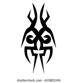 Tattoo tribal vector design. Simple logo. Individual designer isolated element for decorating the body of women, men and girls arm, leg and other body parts. Abstract illustration.