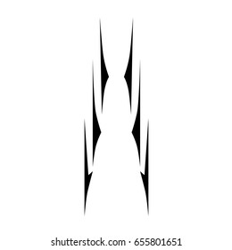 Tattoo tribal vector design. Simple logo. Individual designer isolated element for decorating the body of women, men and girls arm, leg and other body parts. Abstract illustration.