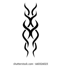 Tattoo tribal vector design. Simple logo. Individual designer isolated element for decorating the body of women, men and girls arm, leg and other body parts. Abstract illustration.