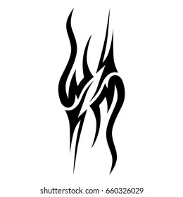 Tattoo tribal vector design. Simple logo. Individual designer isolated element for decorating the body of women, men and girls arm, leg and other body parts. Abstract illustration.