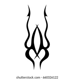 Tattoo tribal vector design. Simple logo. Individual designer isolated element for decorating the body of women, men and girls arm, leg and other body parts. Abstract illustration.