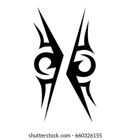 Tattoo tribal vector design. Simple logo. Individual designer isolated element for decorating the body of women, men and girls arm, leg and other body parts. Abstract illustration.
