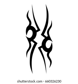 Tattoo tribal vector design. Simple logo. Individual designer isolated element for decorating the body of women, men and girls arm, leg and other body parts. Abstract illustration.