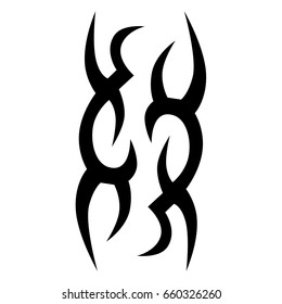 Tattoo tribal vector design. Simple logo. Individual designer isolated element for decorating the body of women, men and girls arm, leg and other body parts. Abstract illustration.