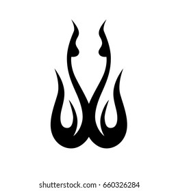 Tattoo tribal vector design. Simple logo. Individual designer isolated element for decorating the body of women, men and girls arm, leg and other body parts. Abstract illustration.