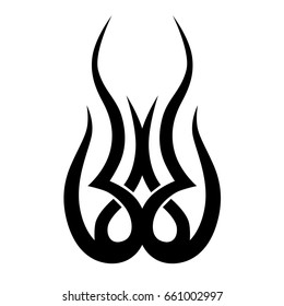 Tattoo tribal vector design. Simple logo. Individual designer isolated element for decorating the body of women, men and girls arm, leg and other body parts. Abstract illustration.