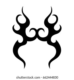 Tattoo tribal vector design. Simple logo. Individual designer isolated element for decorating the body of women, men and girls arm, leg and other body parts. Abstract illustration.