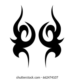 Tattoo tribal vector design. Simple logo. Individual designer isolated element for decorating the body of women, men and girls arm, leg and other body parts. Abstract illustration.