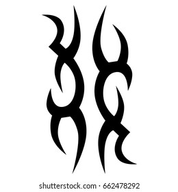 Tattoo tribal vector design. Simple logo. Individual designer isolated element for decorating the body of women, men and girls arm, leg and other body parts. Abstract illustration.