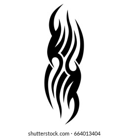 Tattoo tribal vector design. Simple logo. Individual designer isolated element for decorating the body of women, men and girls arm, leg and other body parts. Abstract illustration.