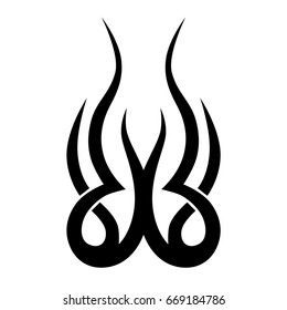 Tattoo tribal vector design. Simple logo. Individual designer isolated element for decorating the body of women, men and girls arm, leg and other body parts. Abstract illustration.