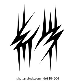 Tattoo tribal vector design. Simple logo. Individual designer isolated element for decorating the body of women, men and girls arm, leg and other body parts. Abstract illustration.