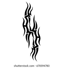 Tattoo tribal vector design. Simple logo. Individual designer isolated element for decorating the body of women, men and girls arm, leg and other body parts. Abstract illustration.
